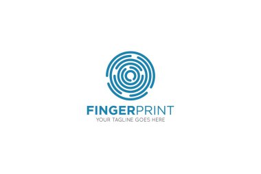 illustration vector graphic of fingerprint logo and icon good for identity, id, biometric, key, security icon