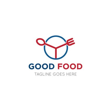 Genetik gıda logosunun illüstrasyon vektör grafiği ve ikon sağlık, restoran, akşam yemeği, yemek ikonu için iyidir