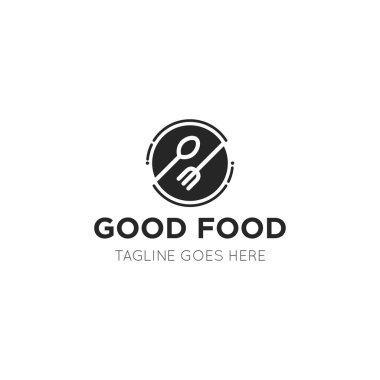 Genetik gıda logosunun illüstrasyon vektör grafiği ve ikon sağlık, restoran, akşam yemeği, yemek ikonu için iyidir