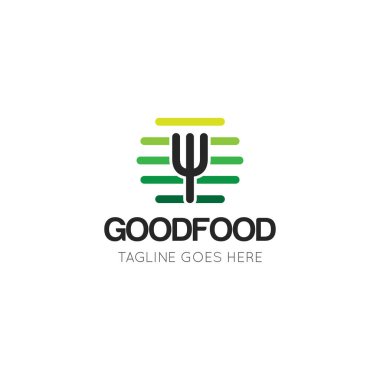 Genetik gıda logosunun illüstrasyon vektör grafiği ve ikon sağlık, restoran, akşam yemeği, yemek ikonu için iyidir