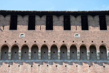 Castello Sforzesco, Milano 'da, İtalya, Avrupa' nın dışında.