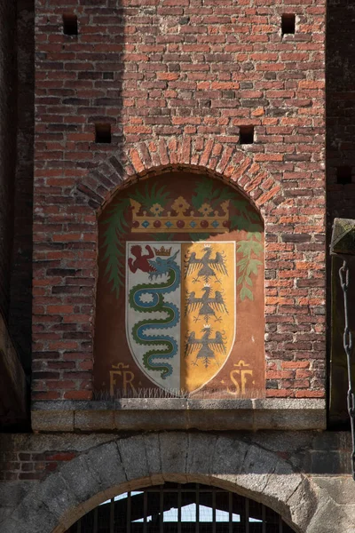 Castello Sforzesco Milaan Buitenkant Van Het Fort Italië Europa — Stockfoto