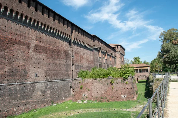 Castello Sforzesco Milan Exterior Fortress Italy Europe — Stock Photo, Image