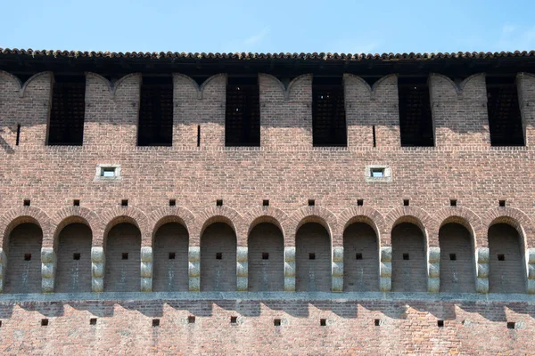 Castello Sforzesco Milano Utanför Fästningen Italien Europa — Stockfoto