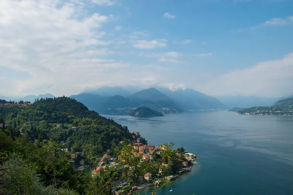 Озеро Комо Панорамный Вид Озеро Летний День Италия Европа — стоковое фото