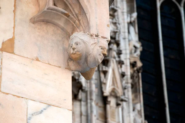Detail Milan Cathedral Ancient Cathedral Church Center Milan Italy Europe — Stock Photo, Image