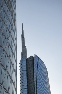 Milano 'daki modern gökdelenler, Porta Nuova bölgesi, İtalya