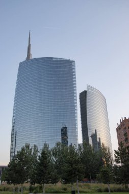 Milano 'daki modern gökdelenler, Porta Nuova bölgesi, İtalya