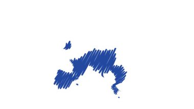 Avrupa animasyonu, Avrupa Ekonomik Topluluğu haritası video animasyonu. Chroma Key ile HD video, şeffaf arkaplan için yeşil ekran.