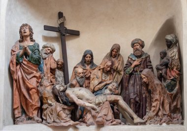 Piet by Agostino Fonduli San Satiro Sığınağı, Santa Maria Kilisesi presso San Satiro, Milan, İtalya.