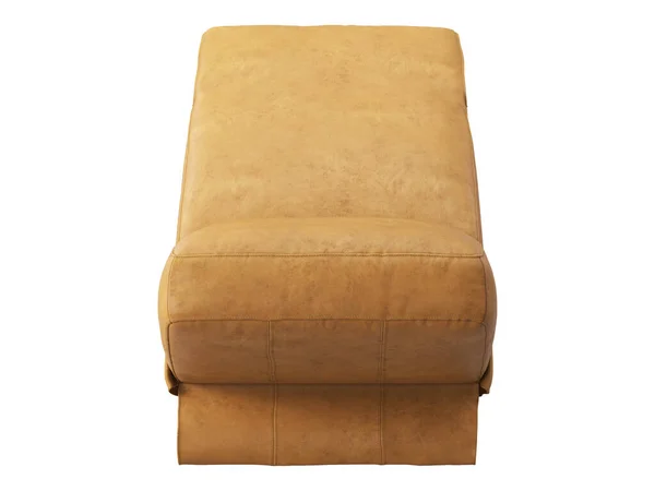 Cadeira Estofamento Couro Marrom Moderno Cadeira Ajustável Fundo Branco Meados — Fotografia de Stock