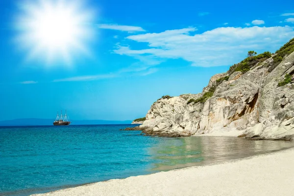 Prachtige Zee Van Griekenland Aan Kust — Stockfoto