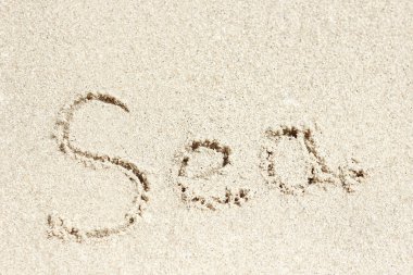 Beautiful sea and sand on the shore vacation travel background