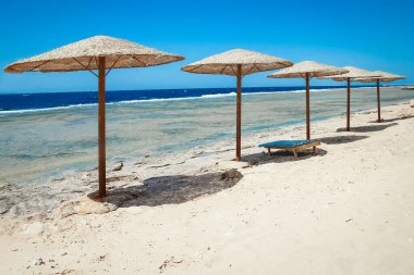 Doğanın arka planında güzel deniz kıyısı tatili