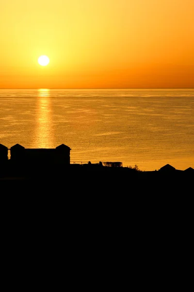 Schöner Früher Sonnenuntergang Auf Dem Meeresgrund — Stockfoto