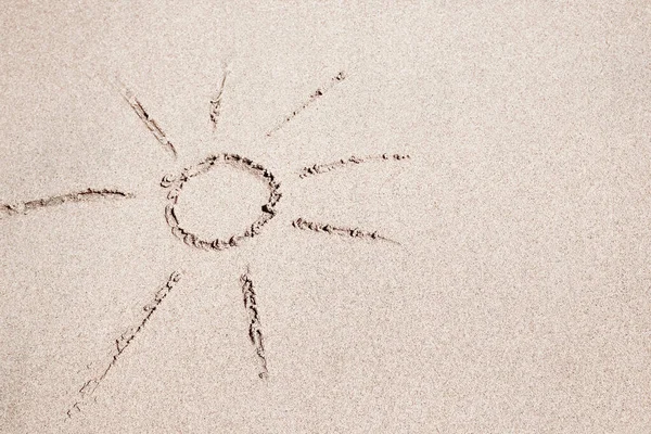 Beautiful Drawing Sand Sea Background — Stock Photo, Image