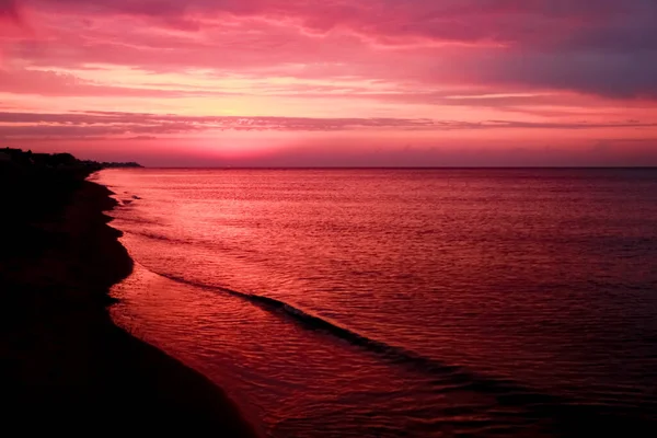 Schöner Sonnenaufgang Meer Sommer Der Natur — Stockfoto