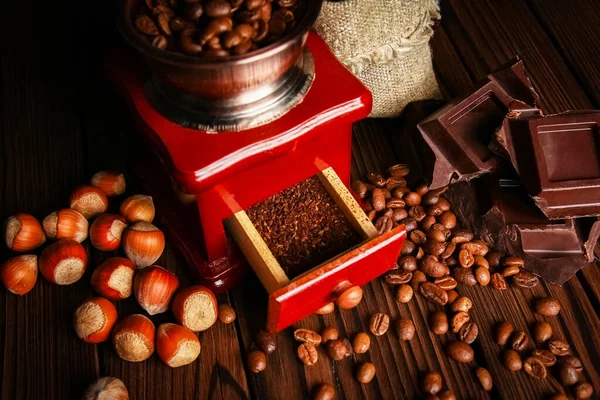 Coffee Grinder Coffee Background — Stock Photo, Image