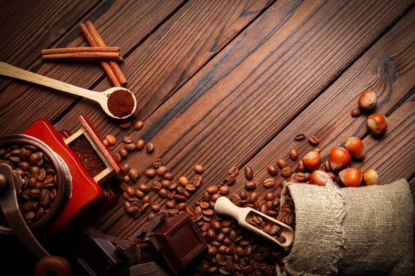Kávédaráló Kávé Háttér — Stock Fotó