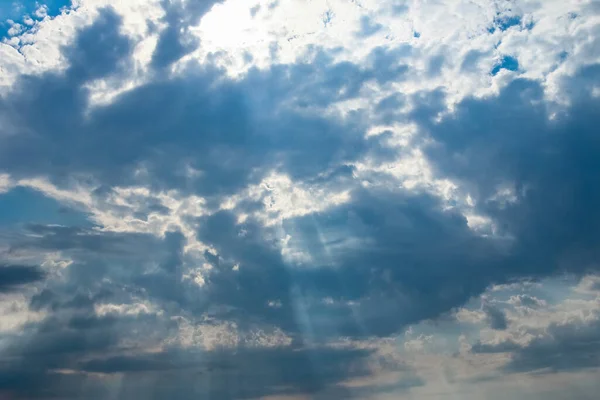 Céu Azul Nuvens Brancas Natureza Verão Clima Fundo — Fotografia de Stock