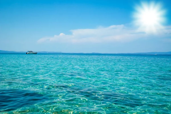 Beautiful Caravan Yacht Sea Nature Greece Background — Stock Photo, Image