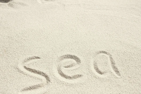Drawing Sand Sea Travel Background —  Fotos de Stock