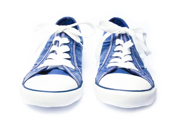 Schöne Stilvolle Schuhe Für Den Sport Auf Weißem Hintergrund — Stockfoto
