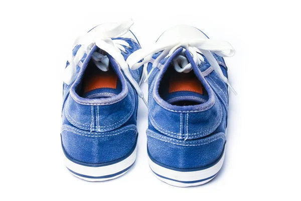 Schöne Stilvolle Schuhe Für Den Sport Auf Weißem Hintergrund — Stockfoto