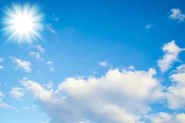 stock image Fantastic soft white clouds against blue sky