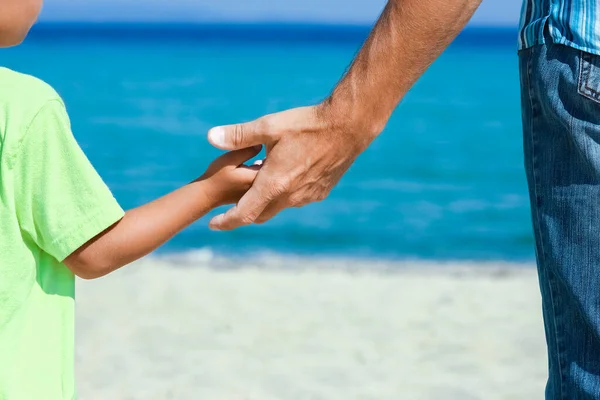 Hands Happy Parent Child Seashore Journey Trip Nature —  Fotos de Stock