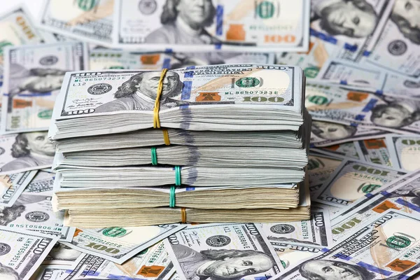 Dollars White Background Business Concept Bank Pandemic — Fotografia de Stock