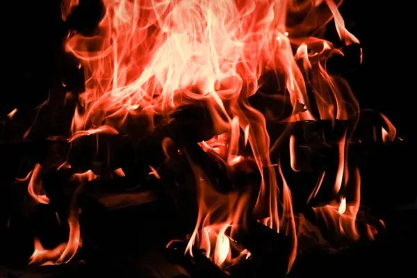 Fire Coals Fire Nature Picnic Background Burns Out Bonfire Food — Stock Photo, Image
