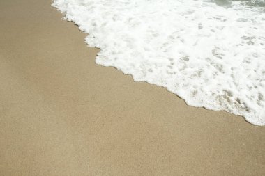 Beautiful sea and sand on the shore vacation travel background