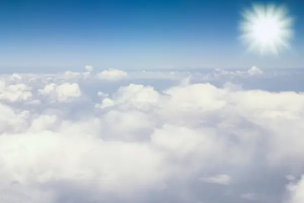 Föld Felhők Egy Repülőgép Természetben Égen Háttér Jogdíjmentes Stock Fotók