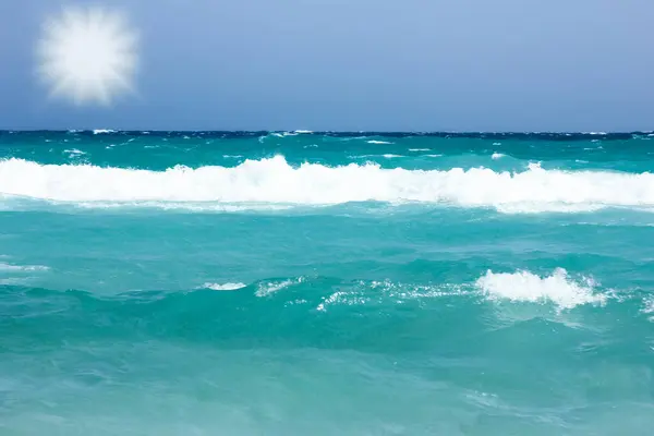 Красивый Пляж Волнами Природе Фона Стоковое Фото