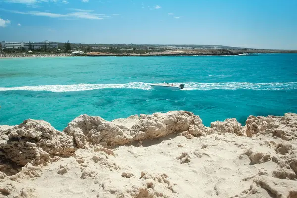 Όμορφη Φύση Της Κύπρου Κοντά Στη Θάλασσα Στον Υπαίθριο Εικόνα Αρχείου