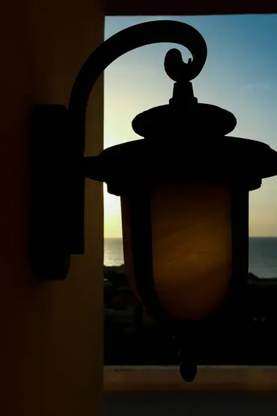 Stylově Krásná Lampa Stínem Pozadí Stock Snímky