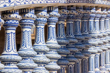  İspanya 'nın Sevilla kentindeki İspanyol meydanında mimari