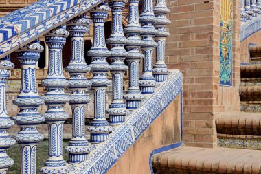  İspanya 'nın Sevilla kentindeki İspanyol meydanında mimari