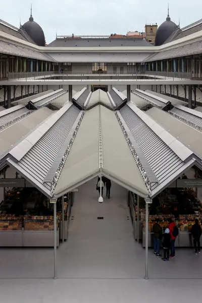 stock image interior architecture at Bolhao Market in Porto, Portugal 