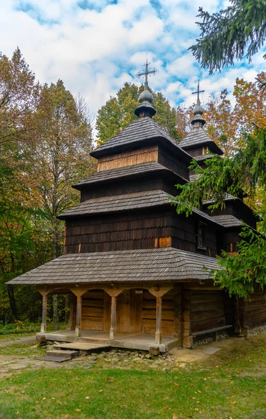 Old Ukrainian Wooden Church Skansen — Stock Photo, Image