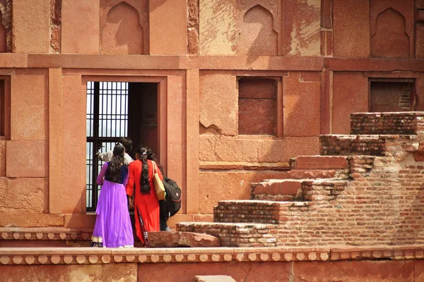 Agra Ινδία Νοεμβρίου 2022 Κεντρική Πύλη Στο Κόκκινο Φρούριο Agra Royalty Free Εικόνες Αρχείου