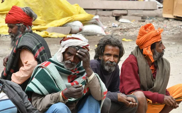 Варанаси Индия Ноября 2022 Года Вид Неизвестного Индийского Человека Улицах Стоковое Изображение