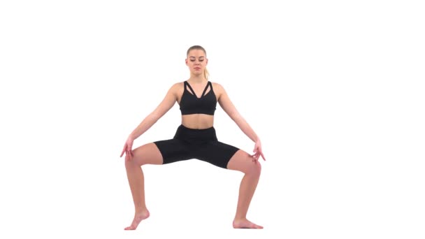 Ukázkové Video Ženské Gymnastky Skákající Provazem Sportovní Fitness Koncept — Stock video
