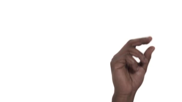 Hannen Brækker Hånden Isoleret Hvid Baggrund – Stock-video