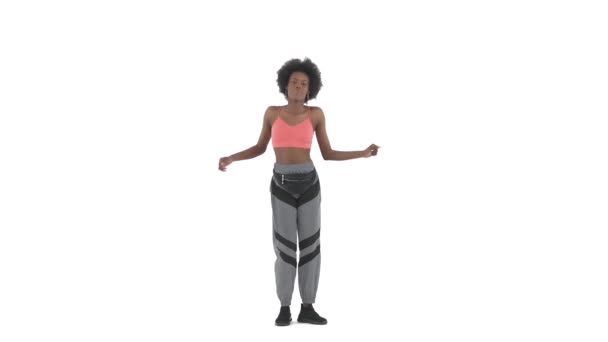 Sokak Dansı Tarzı Konsept Güzel Bir Afrikalı Kadının Hip Hop — Stok video