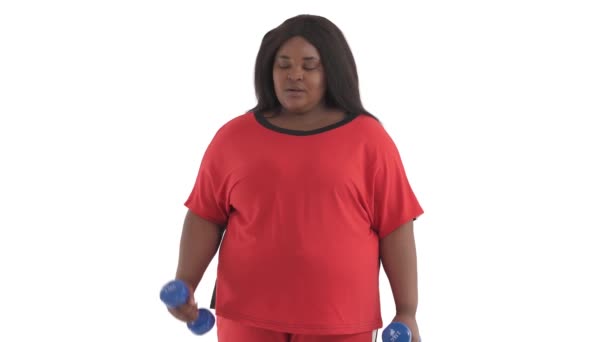Portrait Femme Afro Américaine Roulant Les Yeux Cause Exercices Ennuyeux — Video