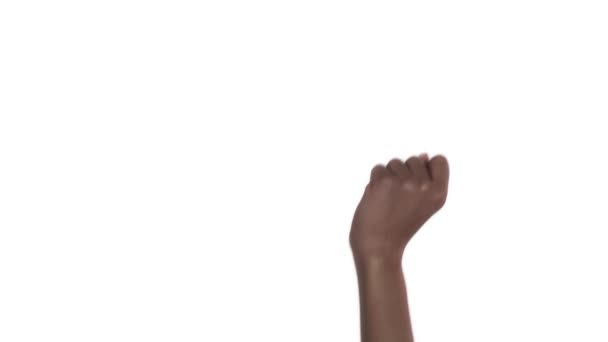 Hey You Işareti Şaret Parmağıyla Geriye Bakan Bir Kadının Arka — Stok video