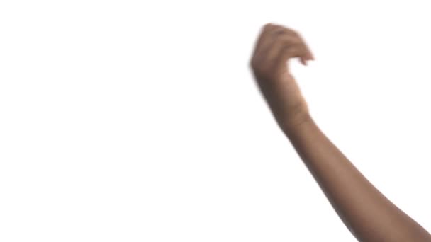 Davet Işareti Vücut Dili Jest Kavramı Zole Edilmiş Beyaz Arkaplanda — Stok video