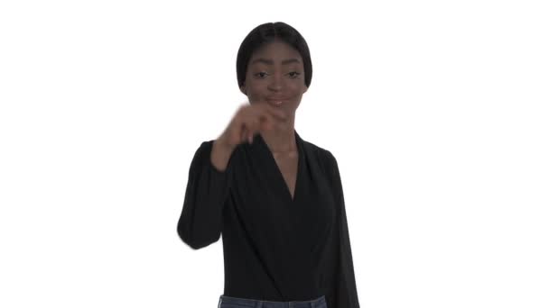 Şaret Parmağı Reddedilme Vücut Dili Jest Konsepti Ile Ifade Edilmemiş — Stok video